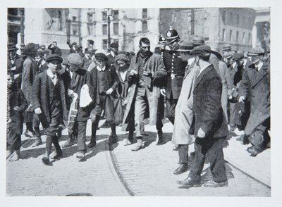 Crowded Street During the Revolt, from An Illustrated Record of the Sinn Fein Revolt in Dublin, April 1916 by Irish Photographer